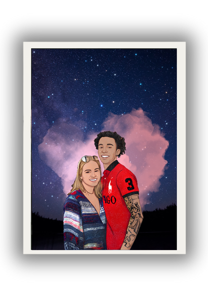 Couple Art - Starry Night Sky